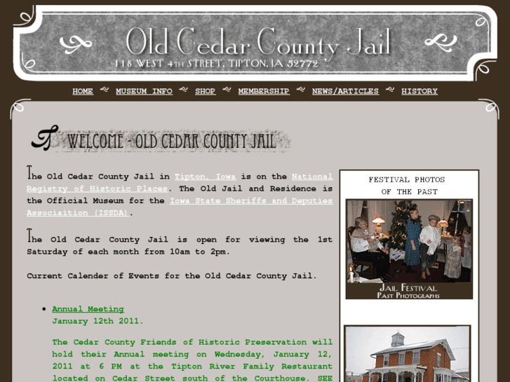 www.oldcedarcountyjail.com