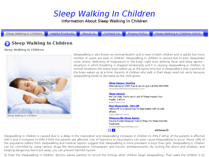 www.sleepwalkinginchildren.org