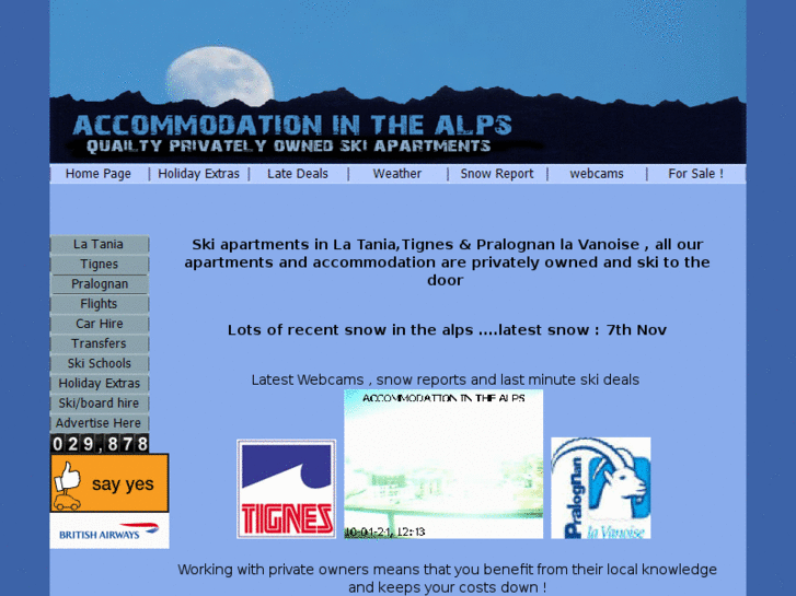 www.accommodationinthealps.co.uk