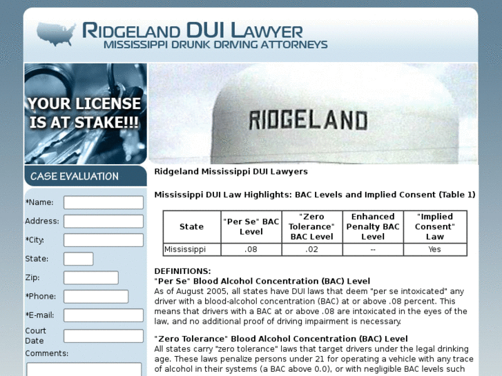 www.ridgelandduilawyer.com