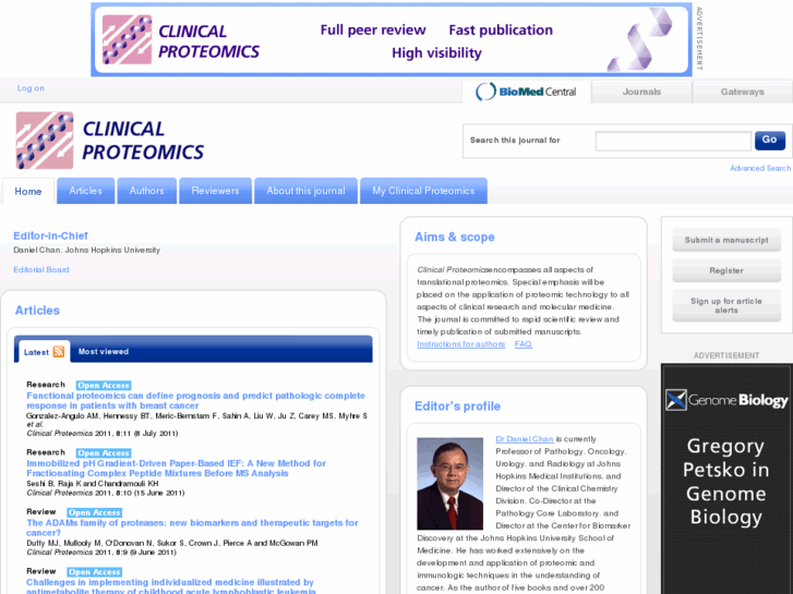 www.clinicalproteomicsjournal.com