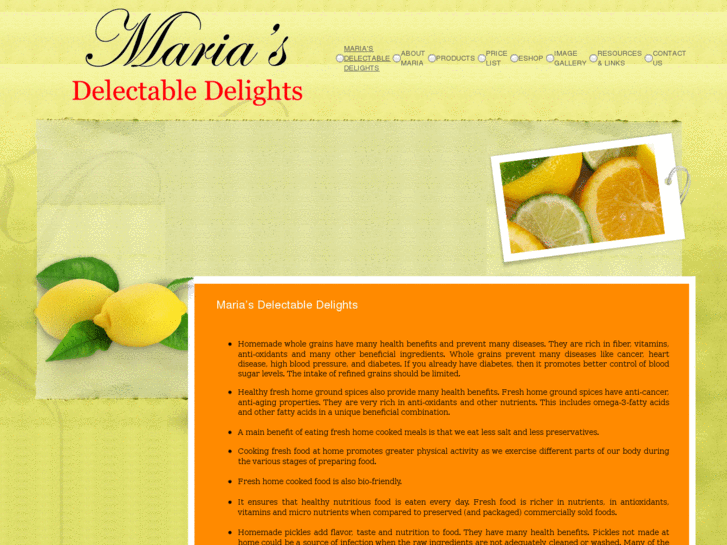 www.mariasdelectables.com