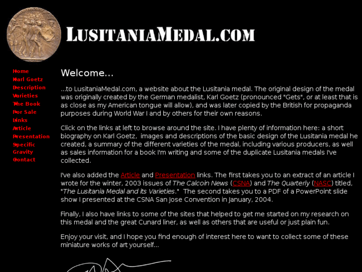 www.lusitaniamedal.com