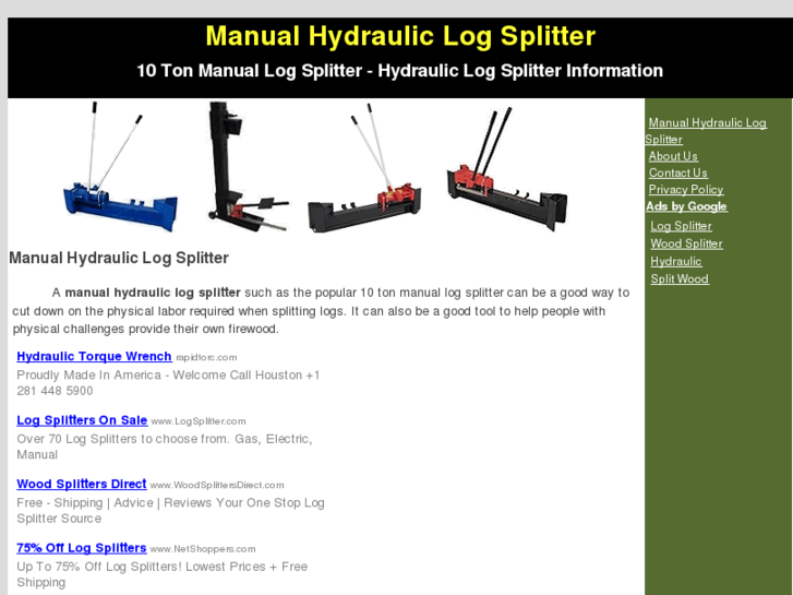 www.manualhydrauliclogsplitter.net