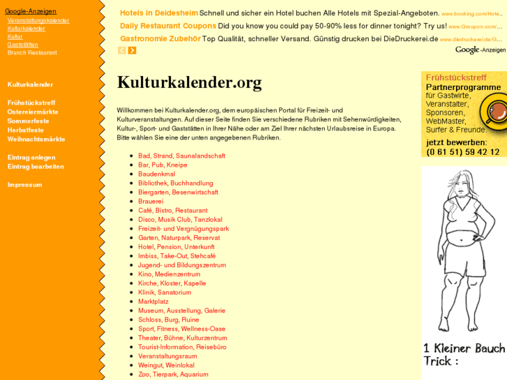 www.kulturkalender.org