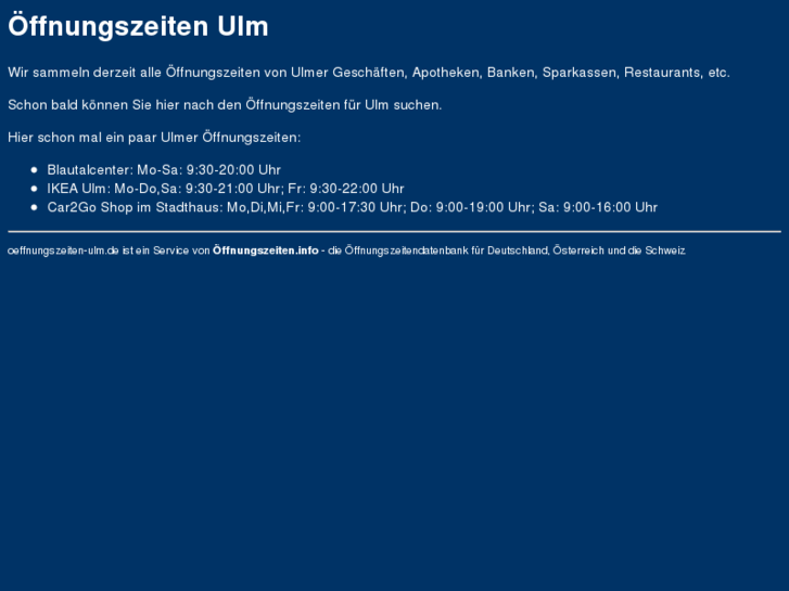 www.oeffnungszeiten-ulm.de