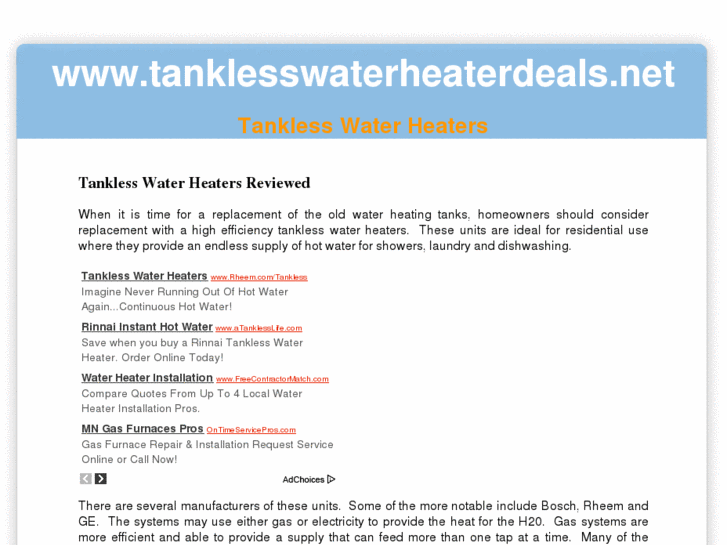 www.tanklesswaterheaterdeals.net