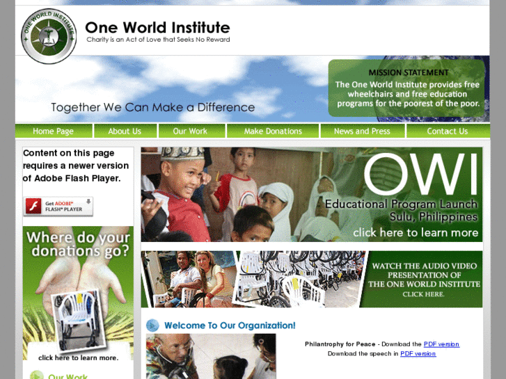 www.theoneworldinstitute.org