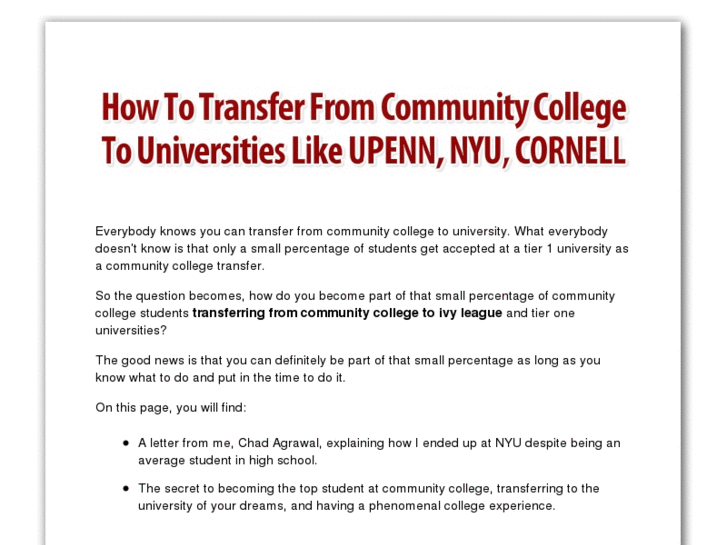 www.communitycollegetransferstudents.com