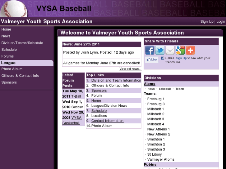 www.valmeyeryouthsports.com