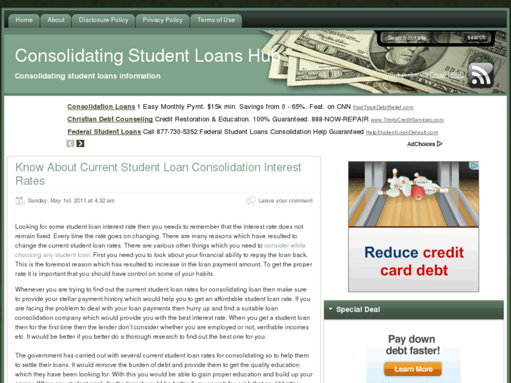 www.consolidatingstudentloanshub.com