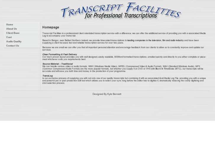 www.transcript-facilities.com