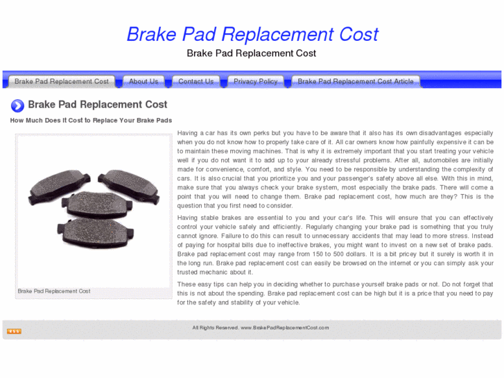 www.brakepadreplacementcost.com