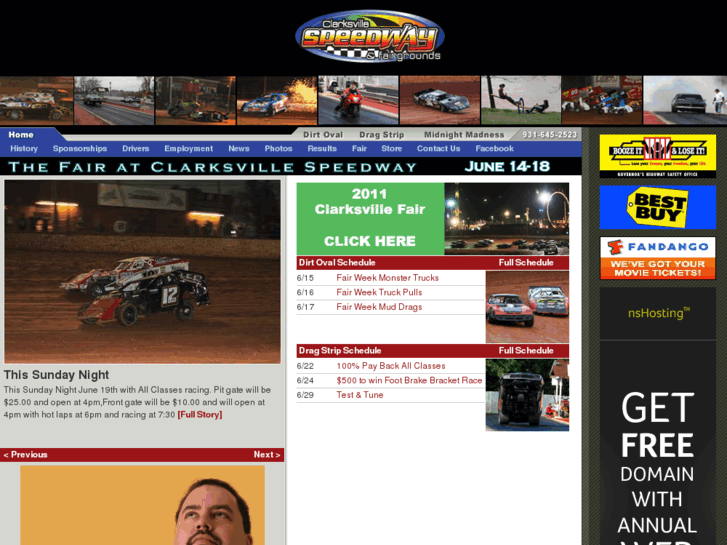 www.clarksvillespeedway.com