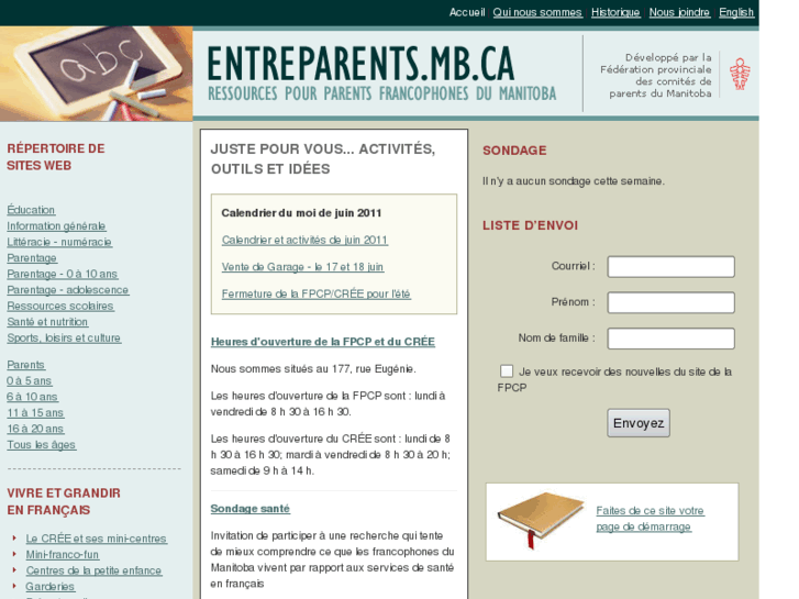 www.entreparents.mb.ca