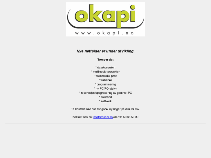 www.okapi.no