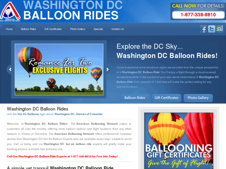 www.washingtondcballoonrides.com