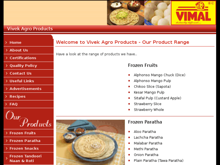 www.vimalfrozenfoods.com