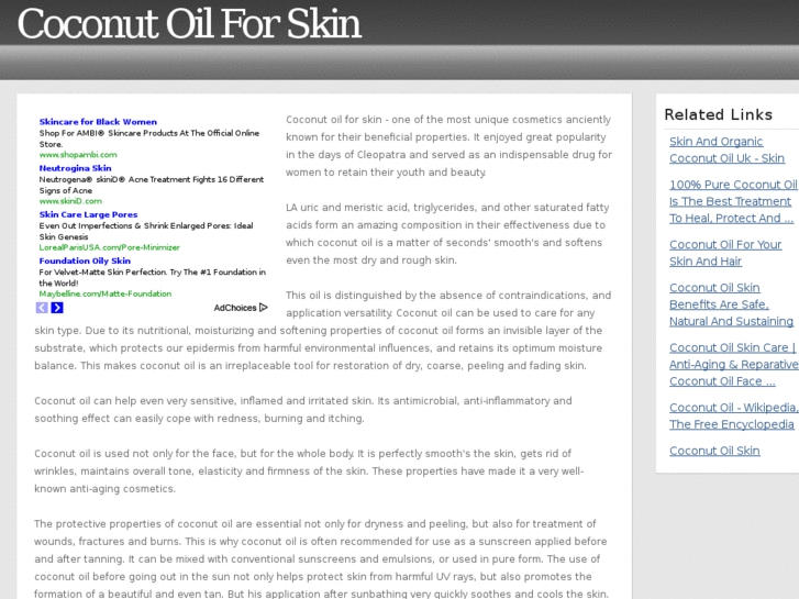 www.coconutoilforskin.net