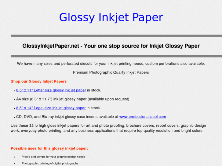 www.glossyinkjetpaper.info