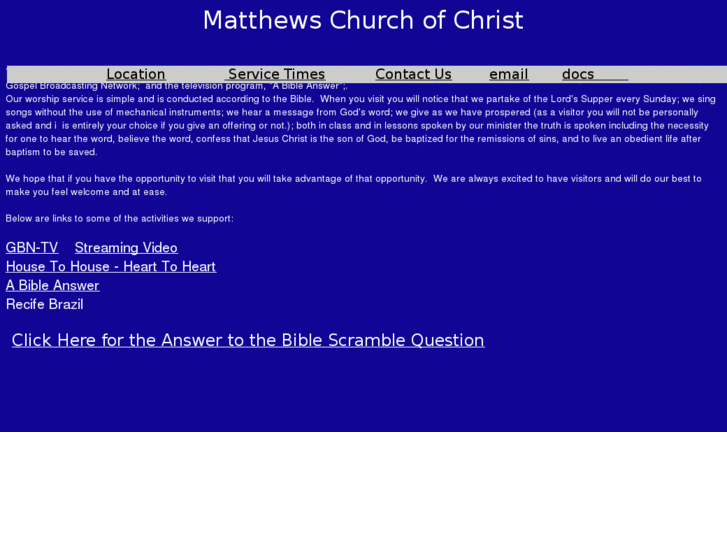 www.matthewschurchofchrist.org