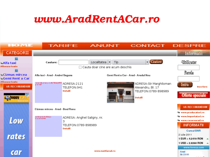 www.aradrentacar.ro