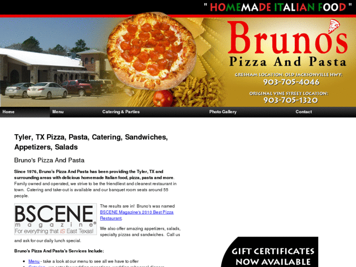 www.brunospizzatyler.com