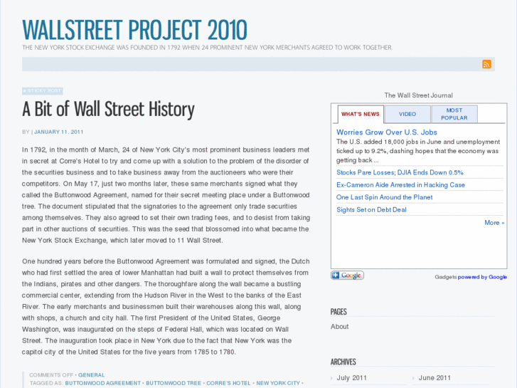 www.wallstreetproject2010.org