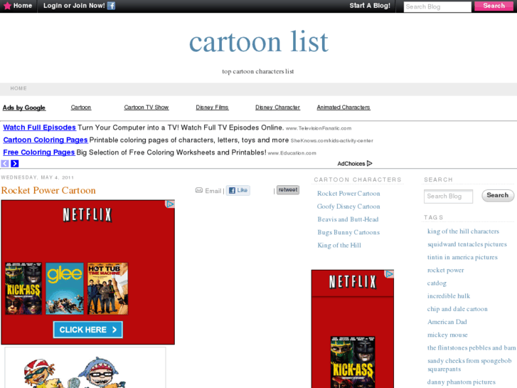 www.cartoon-list.com