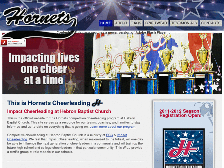 www.hornetscheerleading.com