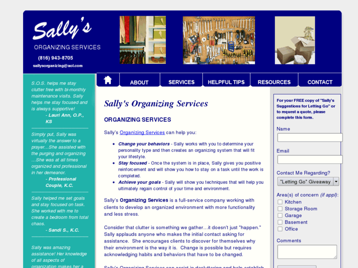 www.sallysorganizing.com