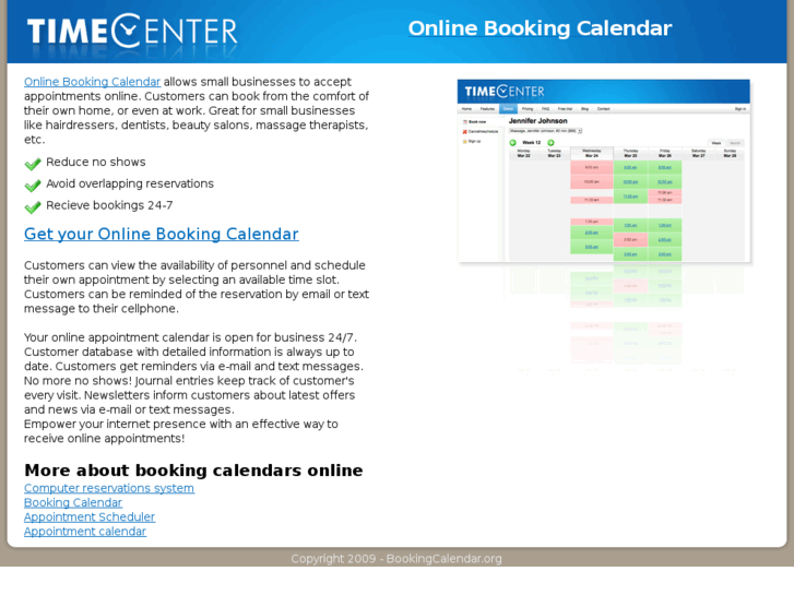 www.bookingcalendar.org