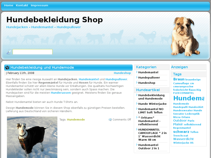 www.hundebekleidungshop.com