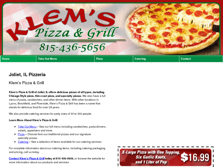 www.klemspizzeria.com