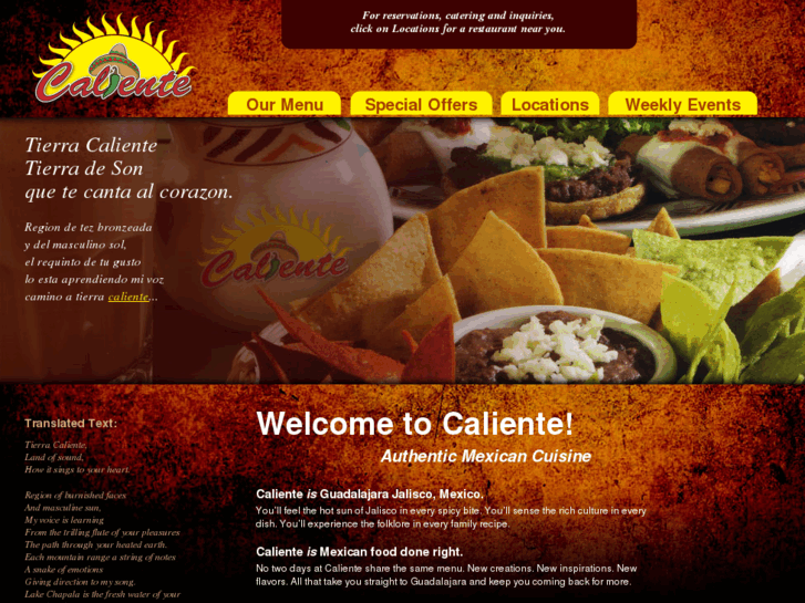 www.restaurantcaliente.com