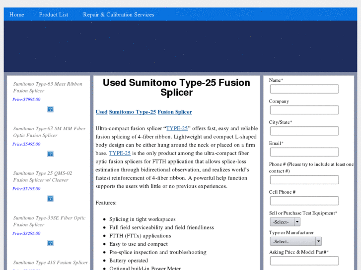 www.usedtype-25fusionsplicer.com