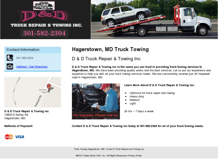 www.danddtruckrepairandtowinginc.com