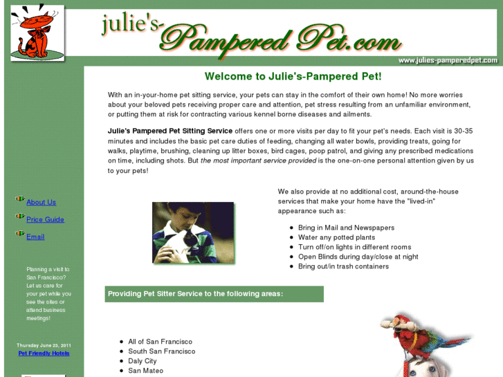 www.julies-pamperedpet.com