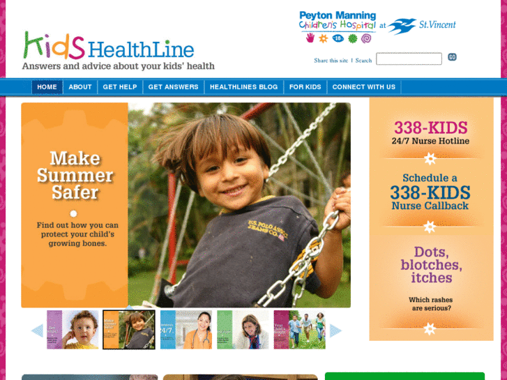 www.kidshealthline.com