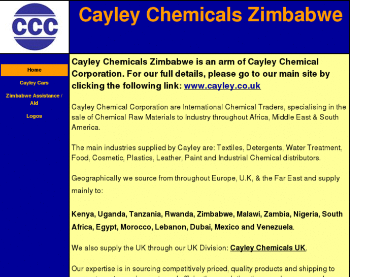 www.cayleychemicalcorporation.co.uk