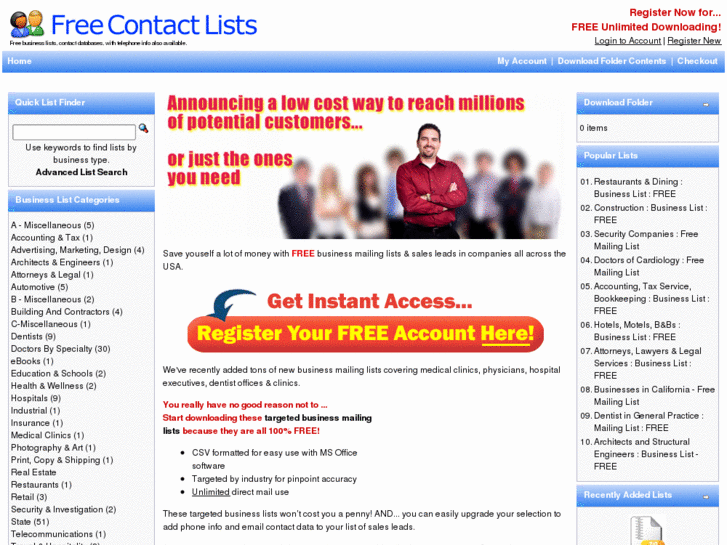 www.freecontactlists.com