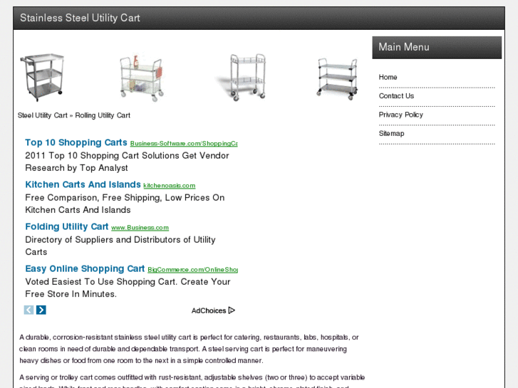 www.stainlesssteelutilitycart.net