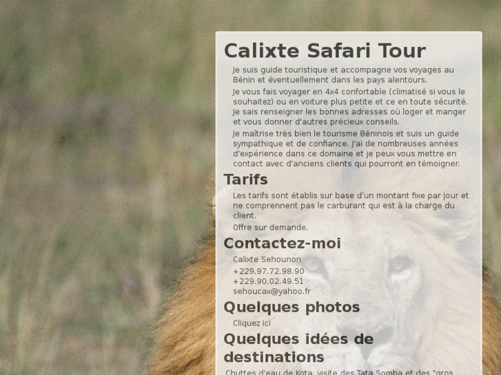 www.calixtesafaritour.com