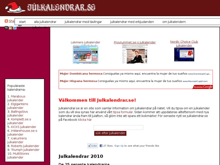 www.julkalendrar.se