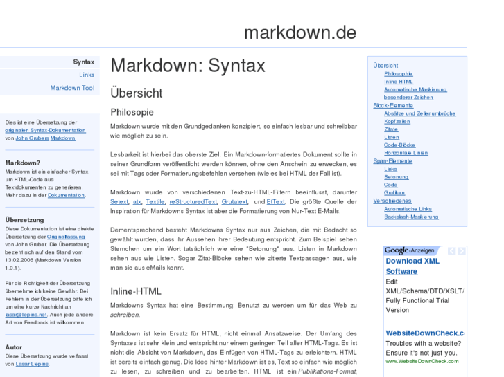 www.markdown.de