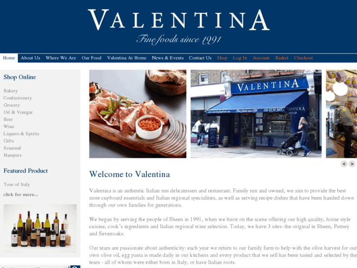 www.valentinafinefoods.com