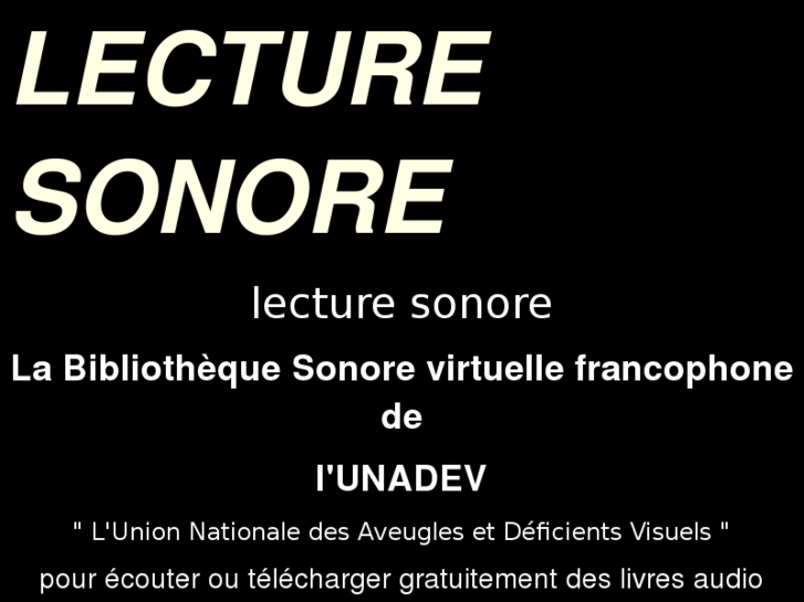 www.lecturesonore.com