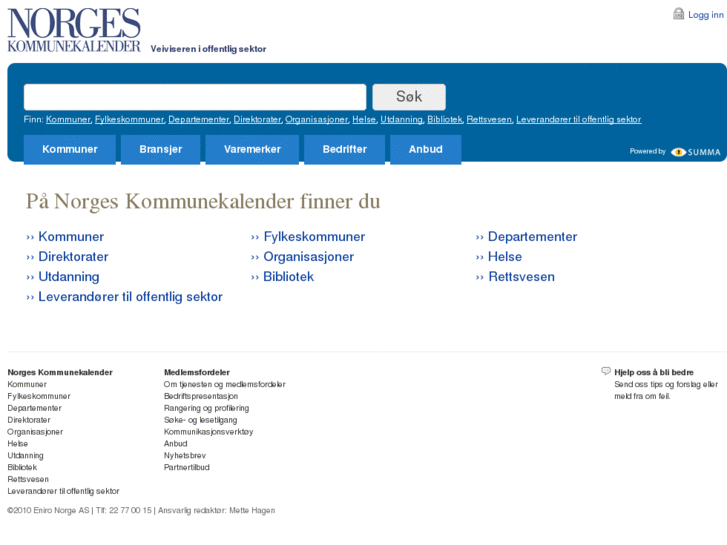 www.norgeskommunekalender.no
