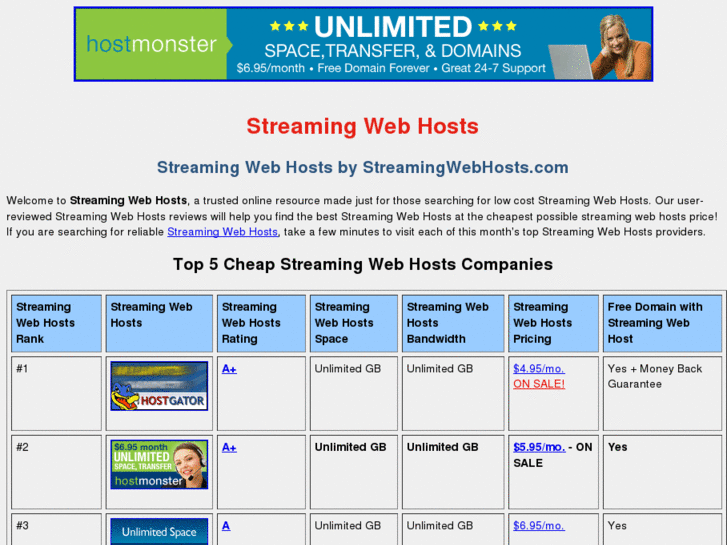 www.streamingwebhosts.com