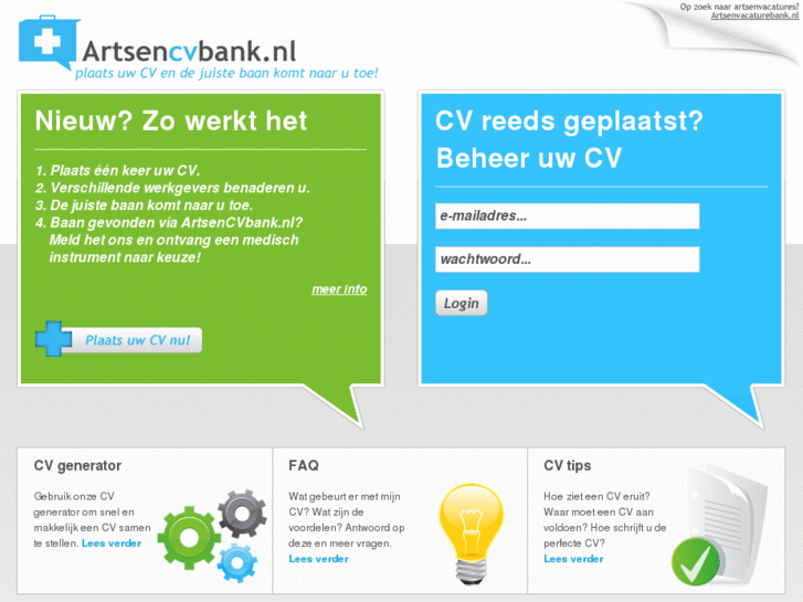 www.artsencvbank.nl